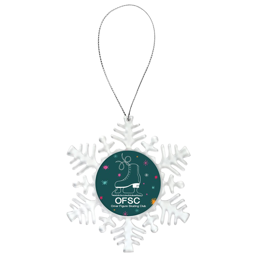 Custom Clear Snowflake Ornament