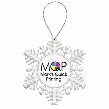 Custom Clear Snowflake Ornament