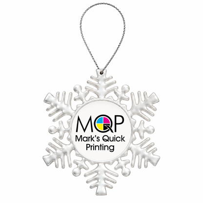 Custom Clear Snowflake Ornament