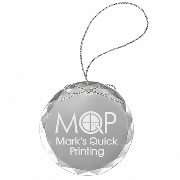 Custom Engraved Glass Ornament