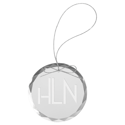 Custom Engraved Glass Ornament