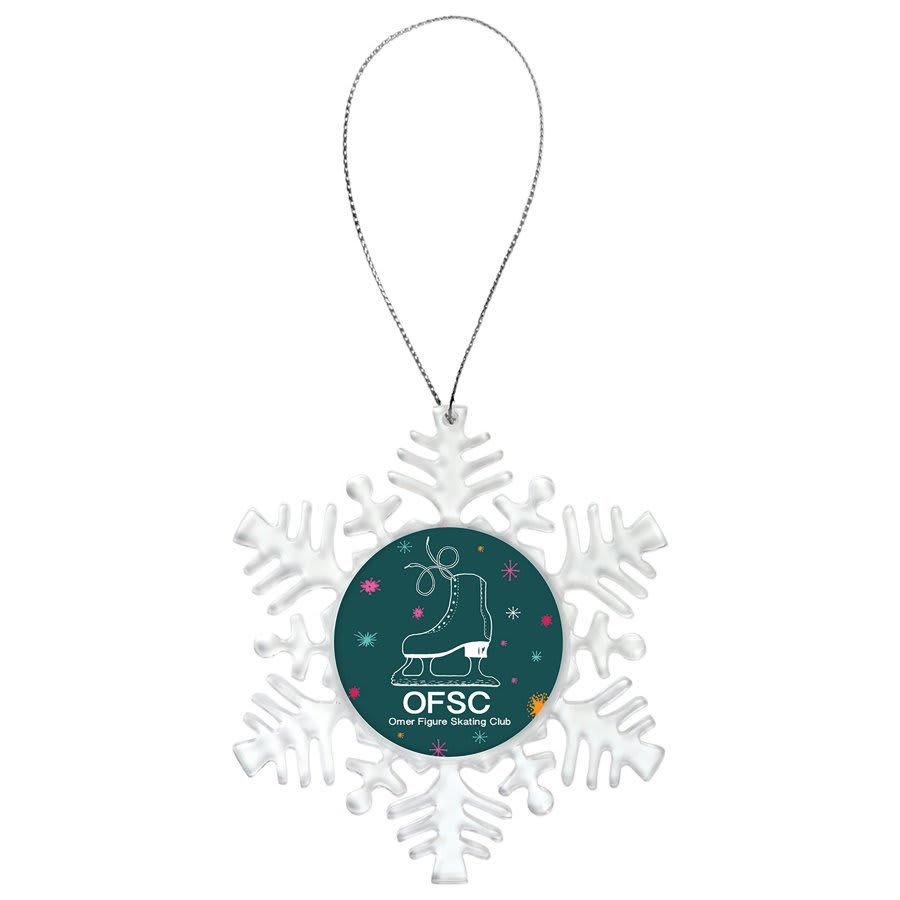 Custom Clear Snowflake Ornament
