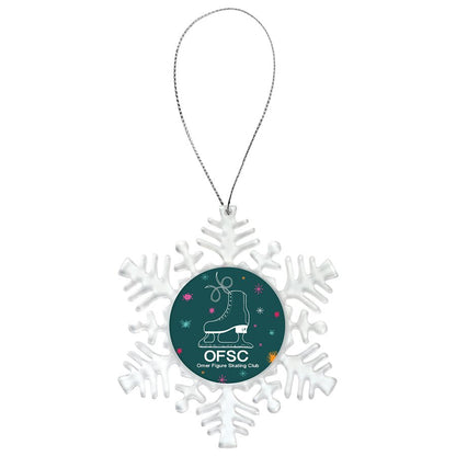 Custom Clear Snowflake Ornament