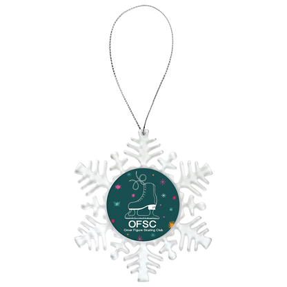 Custom Clear Snowflake Ornament