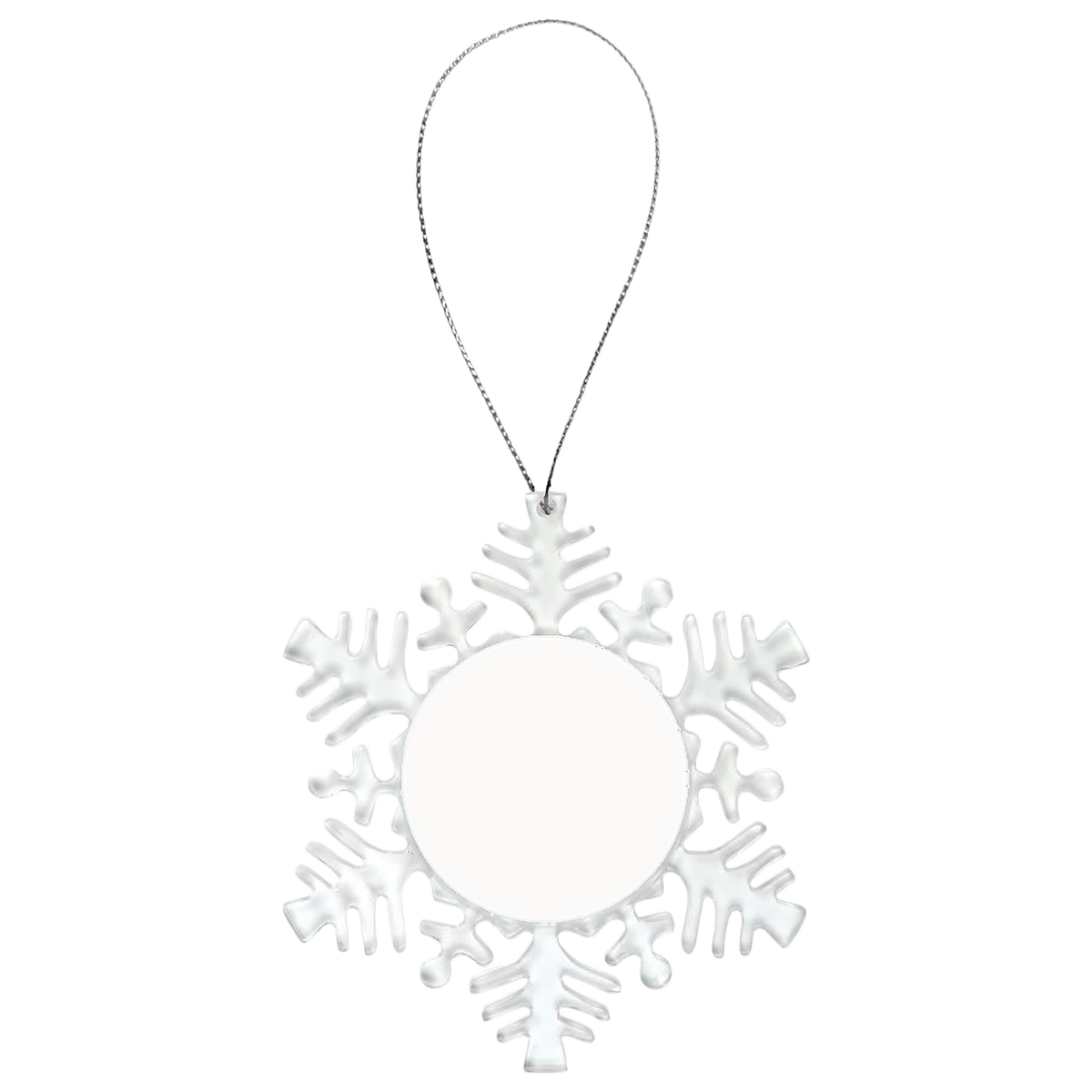 Custom Clear Snowflake Ornament
