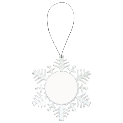 Custom Clear Snowflake Ornament