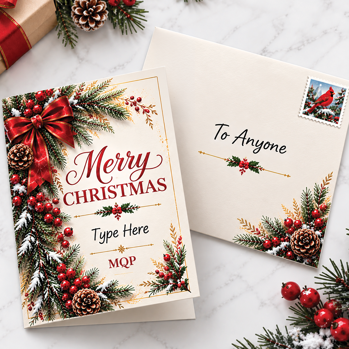 Custom 5x7 Folded Greeting Cards w/ A-7 Envelopes